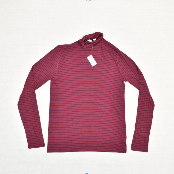 NEW Gap Women's Pullover Sweater Striped Turtleneck Cotton Red Size M - Picture 2 of 8